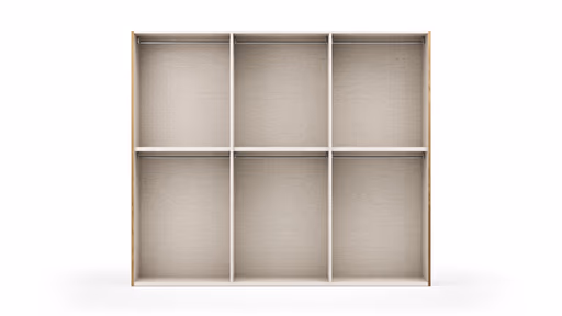 Drehtürenschrank Loretto - B ca. 280 cm, Melamin Astig hell