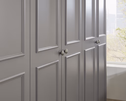 Schlafzimmer - Lack, grau, Landhausstil 