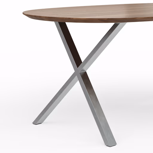 Esstisch Nayara - LB ca. 200x100 cm, Wildnussbaum massiv, geölt