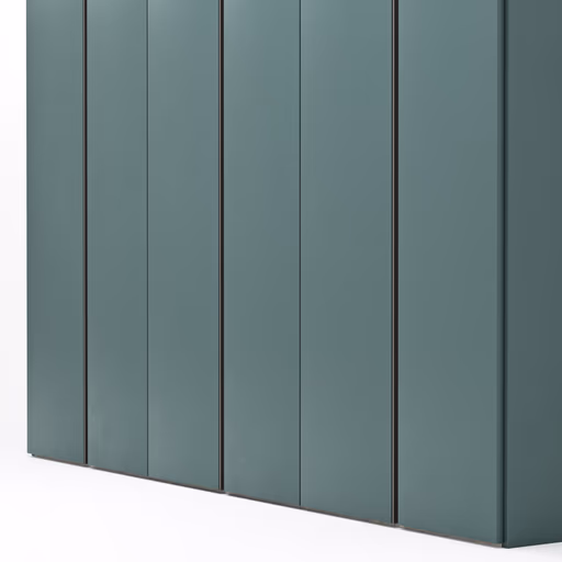 Drehtürenschrank Loretto - B ca. 280 cm, Lack matt, Salbeigrün