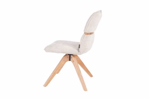 Stuhl MAROU - drehbar, Stoff, Beige