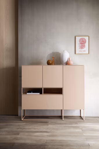 Highboard Catona - Lack, Puder