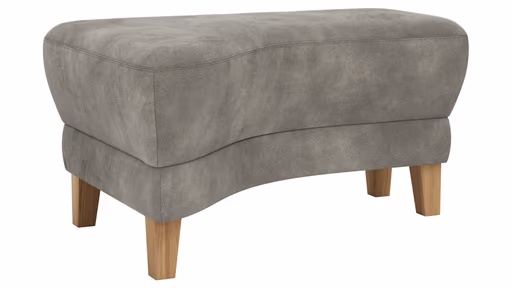 Hocker Stamford - gebogen, Links, LB ca. 89x65 cm, Stoff, Anthrazit