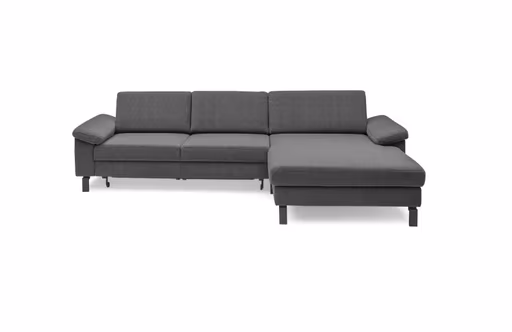 Ecksofa CALM MOVE - 2,5-Sitzer, Ecke rechts inkl. Schlaffunktion, Microfaser, Schwarz