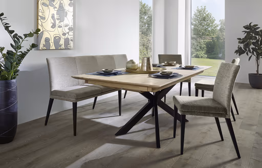 Esstisch Talara Lola - LB ca. 180x90cm, Wildeiche Bianco