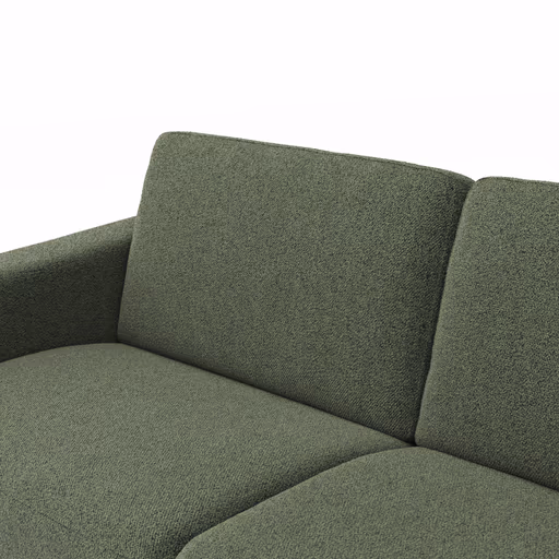 Sofa Nuoro - 2,5-Sitzer inkl. Schlaffunktion, Armlehne 1, Stoff, Olivgrün