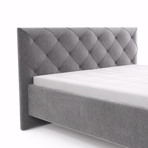 Bettgestell Carmen - Liegefläche ca. 180x200cm, Stoff, Dunkelgrau