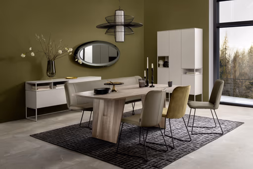 Sideboard Catona - Lack matt, Steingrau