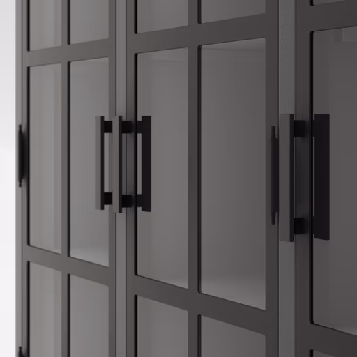 Buffetschrank Litchfield Metal - Graphit, Non-Antique / Metal, Black