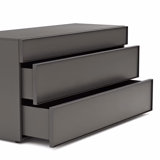 Kommode Loretto - BHT ca. 135x70x53 cm, Lack matt, Anthrazit