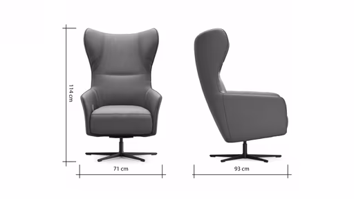 Relaxsessel Clemens - Größe M, inkl. Relaxfunktion, Stoff, Gold