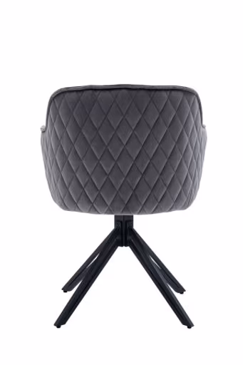 Armlehnstuhl - drehbar, Samt, Grau