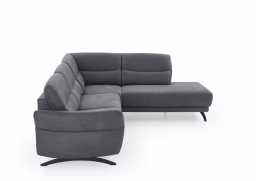 Ecksofa - 3-Sitzer mit Ecke rechts, Stoff, Grau