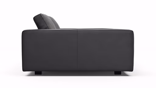 Sofa Aprino 2 - 3,5-Sitzer XXL, Dickleder, Schwarz, Armlehne Block schmal