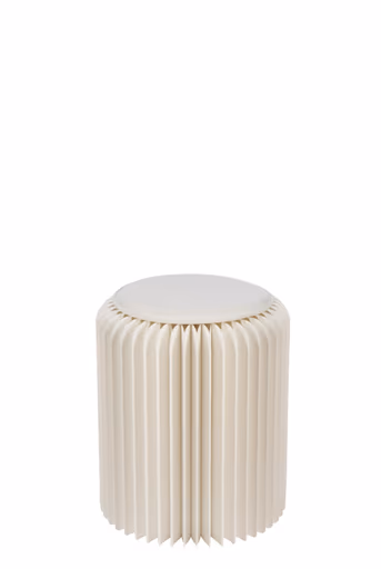 Sitzhocker - DH ca. 36x42 cm, Weiß-Creme