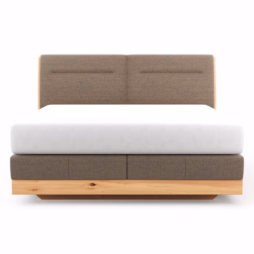 Boxspringbett Alpin Luxe - Liegefläche ca. 180x200 cm, Stoff, Braun