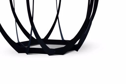 Couchtisch - Ø/H ca. 80x40 cm, Grau, Schwarz