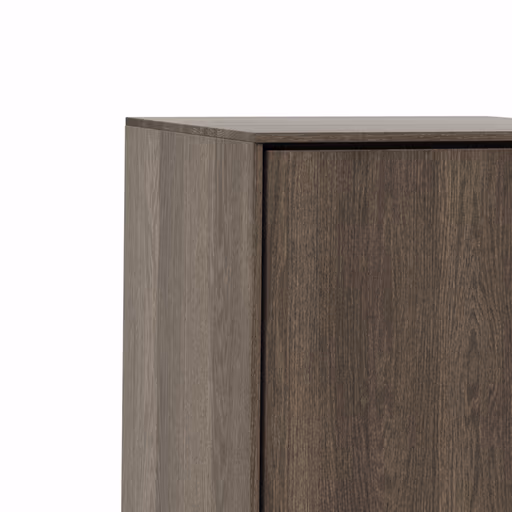 Vitrine Saratoga - rechts, Buche massiv, silbergrau geölt