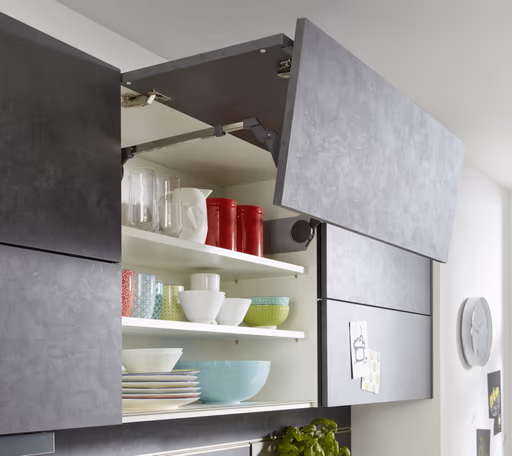 Doppelte Küchenzeile 51.180 GL 6 519, Beton Weißgrau Nachbildung