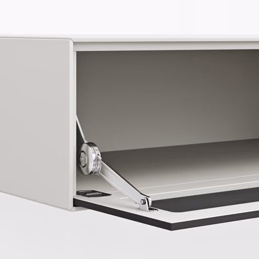 Wohnwand Edge - BHT ca. 360x185x42 cm, Lack, Weiß