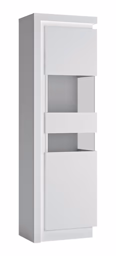 Vitrine - mit Beleuchtung, Weiß