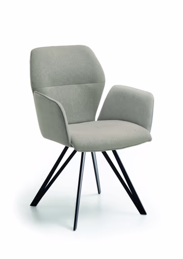 Armlehnstuhl - Stoff, Grau