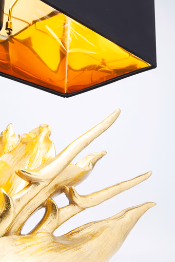 Tischleuchte- BH ca. 29x49 cm, Schwarz, Goldfarben