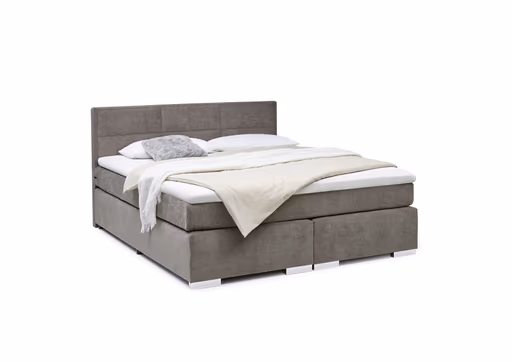Boxspringbett SIRKO- Liegefläche ca. 180x200 cm, Stoff, Grau