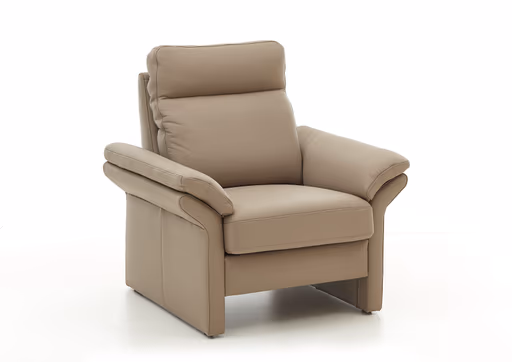 Sessel EM Dublin - Leder, Taupe