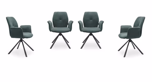 Armlehnstuhl MANOA - drehbar, Stoff, Petrol