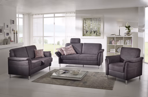 Sofa - 3-Sitzer, Stoff, Anthrazit