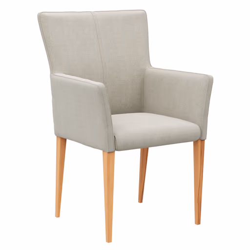 Armlehnstuhl Cosyra - Stoff, Natur