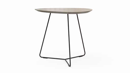 Ecktisch Fano - LBH ca. 59x50x50 cm, HPL Laminat, Grau