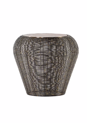 Beistelltisch Coffe - D. ca. 47 cm, Metall, Schwarz