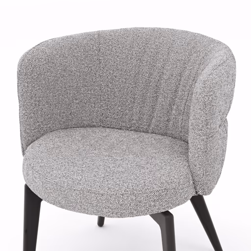 Armlehnstuhl Milana - Stoff, Grau