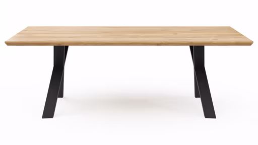 Esstisch Flore - LB ca. 220x120 cm, Wildeiche massiv, natur geölt