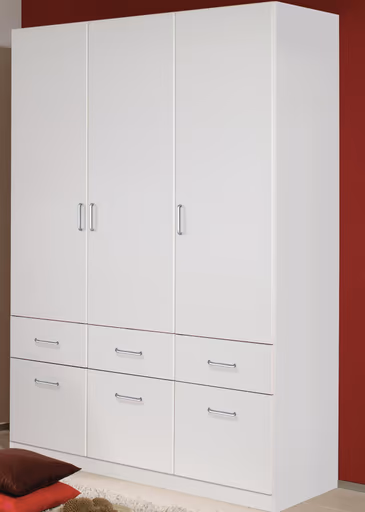 Drehtürenschrank- B ca. 136 cm, Weiß