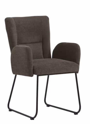 Armlehnstuhl Gainesville - Stoff, Schlammgrün