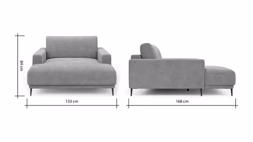 Longseat Solero - Stoff, Hellgrau