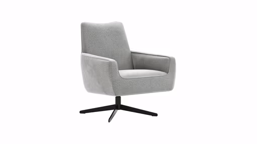 Drehsessel Matina - Größe L, Stoff, Hellgrau