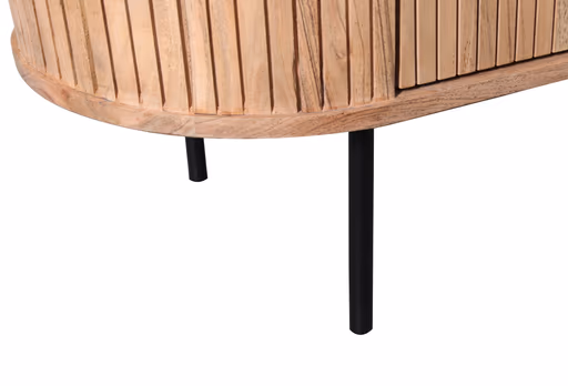 Highboard - mit Beleuchtung, B ca. 118 cm, Akazie massiv