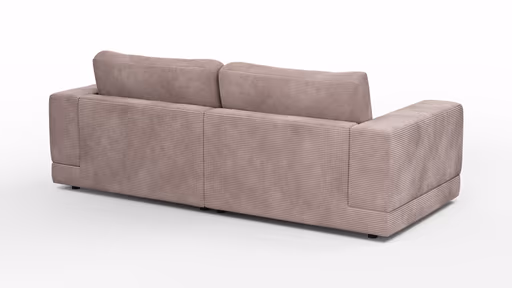 Sofa Juni - 2-Sitzer, Cord, Altrosa