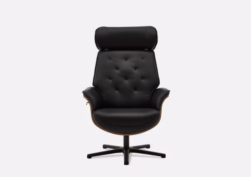 Relaxsessel - Leder, Schwarz