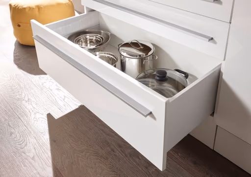 Küchenblock- ohne E-Geräte, B ca. 200 cm, Weiß Matt, Weiß Hochglanz, Anthrazit