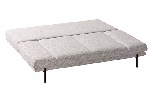 Querschläfer - Schlaffunktion mit Bettkasten, Stoff, Hellgrau