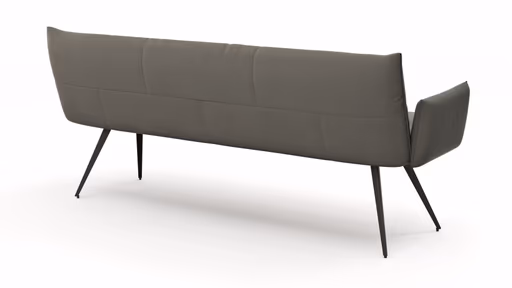 Bank Coscino - 3,5-Sitzer, inklusive Armlehnen, Leder, Schlamm