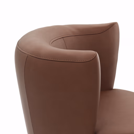 Sessel Cativa - drehbar, Leder, Cognac