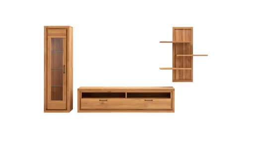 Wohnwand Farmingdale light - Eiche massiv, natur geölt