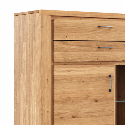 Highboard Farmingdale - Eiche massiv, natur geölt