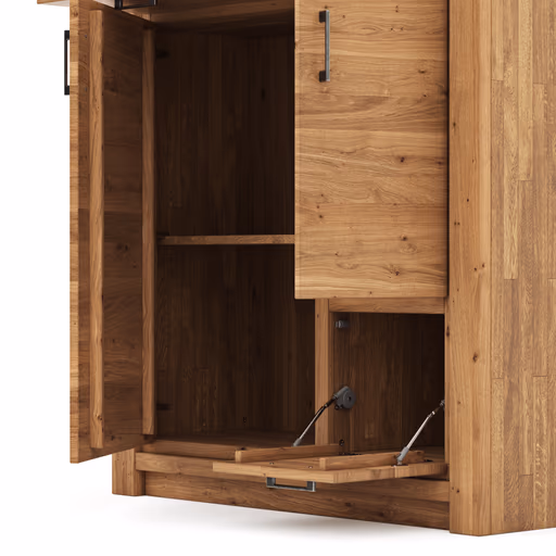 Highboard Farmingdale - Eiche massiv, natur geölt